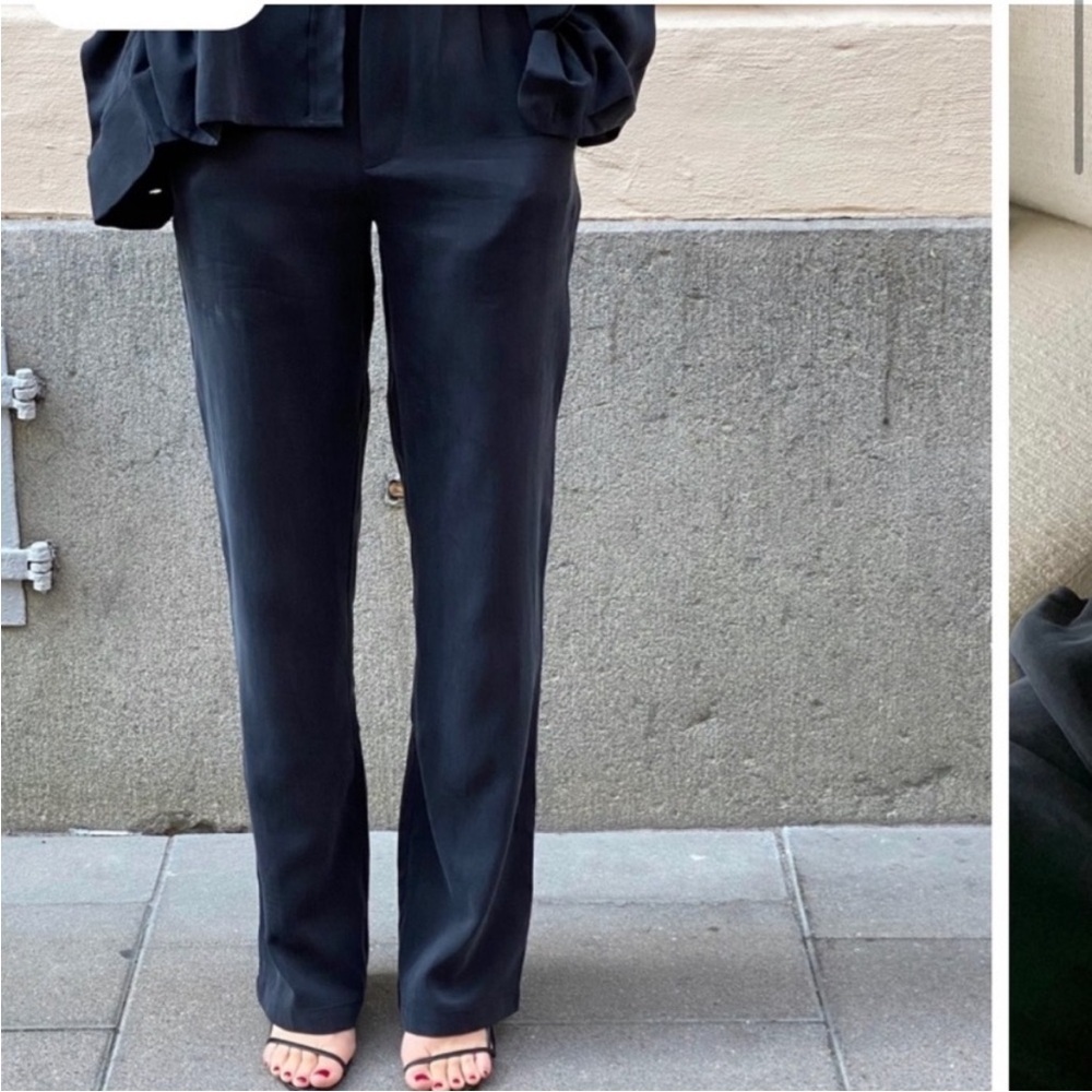 Djerf Avenue On The Go Pants Ash Black Size S